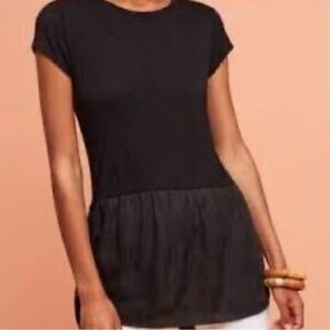 Dolan Left Coast Women’s Size S Black Tunic Top Tee High Low Minimalist USA Made